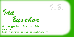 ida buschor business card